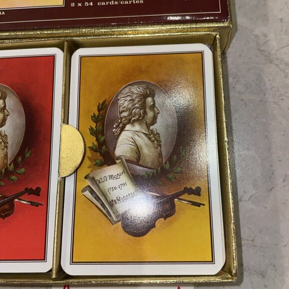 Vintage Piatnik BRIDGE W.A. MOZART double Deck Playing Cards #2209 Austria - Picture 3 of 5